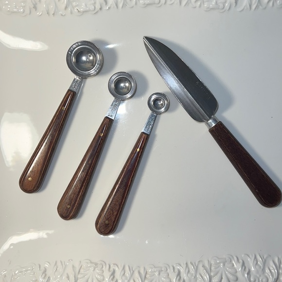 Econome Inox Mid Century Modern Fruit Sculpting Kitchen Utensils Set of 4 - Picture 1 of 5
